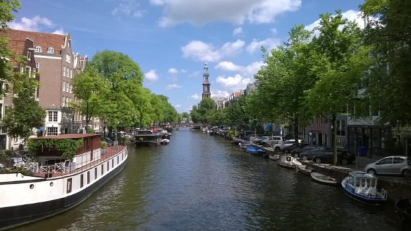 AmsterdamPrinsengracht. The Prinsengracht and the Westerkerk. Courtesy of Jennifer S. Alderson