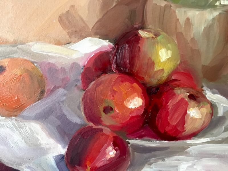 STILL LIFE WITH APPLES (Detail) } SOLD