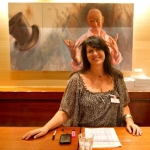 At the Artists' Book Launch, April 2012