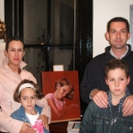 Watts Family with painting of Lily